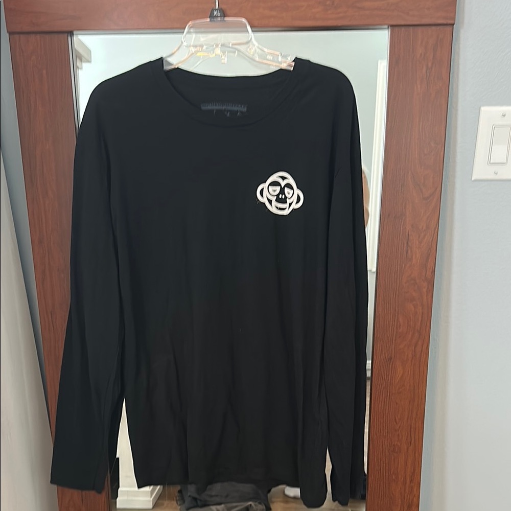 Higher Primate XL Black Long Sleeve Shirt with Logo